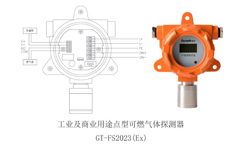 FS2023(Ex）工业及商业用途点型可燃气体青海探测器接线图
